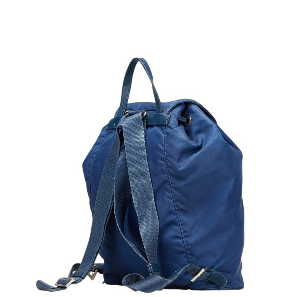 Prada Triangular Logo Backpack Blue - image 2